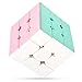 An image of the Speed Cube 3x3 Stickerless for Kids and Adults –Smooth and Quick Puzzle Cube – Fun and Entertaining – Develops Motor Skills, Dexterity – Stimulates and Challenges Mind on a white background.