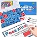 A set of Magnetic Letters & Numbers Board – School Letters & Board Pack – Alphabet Learning Game Board for Kids – for Spelling & Learning Activities – 286 Fully Magnetic Letters Included – Depositing Box for spelling and learning activities.